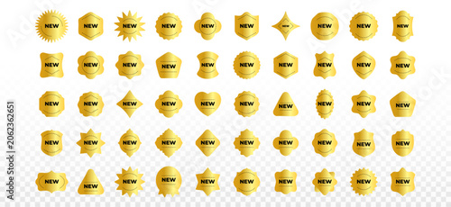 Golden new tag badges premium collection