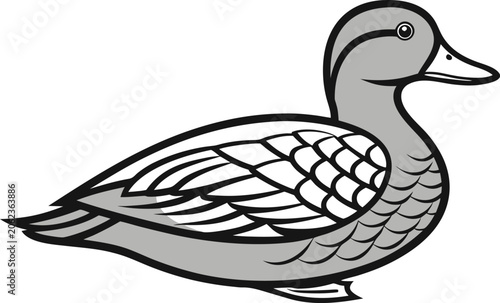Tablou pe pânză Rubber Duck Illustration
