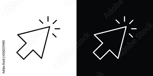 Cursor icon outline stroke in black.