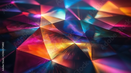 Optical coherence colors laser interference patterns radiating geometric crystalline structures vibrant spectral waves prismatic light diffraction central focal point