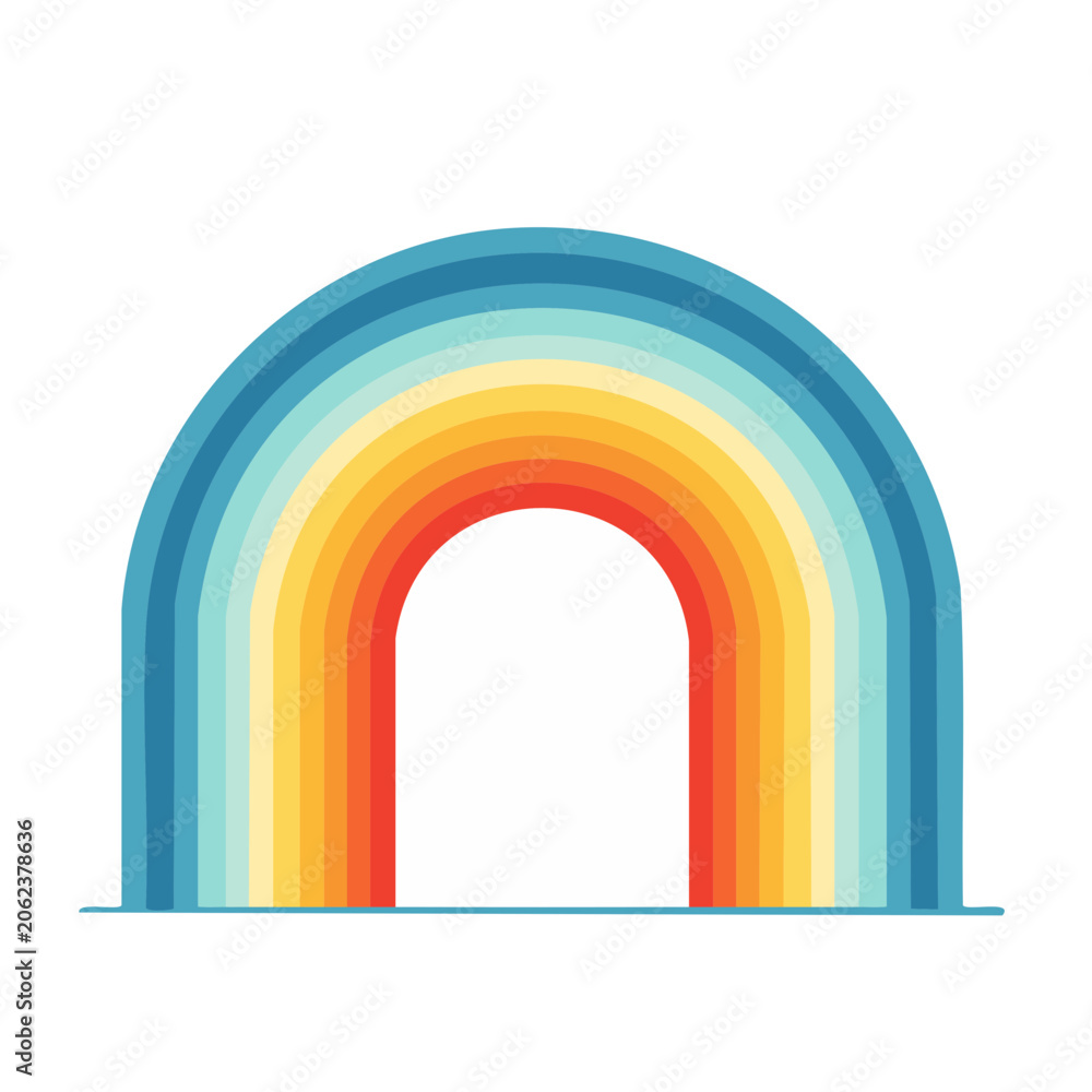 Fototapeta premium Rainbow arch vector graphic