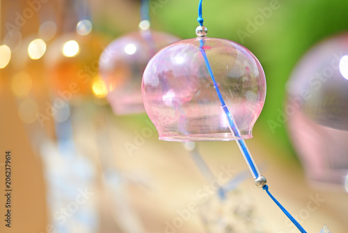 Fényképezés Cool wind chime swaying in the breeze.（風鈴）8