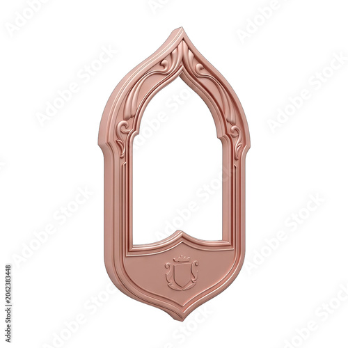 Ornate Rose Gold Frame with Crest