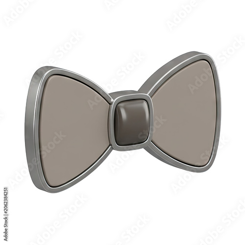 Modern Bow Tie with Metallic Trim
