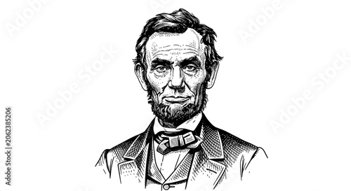 Abraham Lincoln Portrait Engravi? 202606161230 2X Editable Vector Design