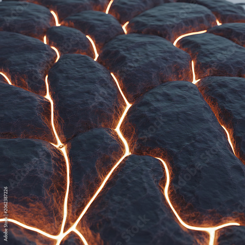 Fiery Explosion with Bright Orange Flames Glowing in the Dark Background