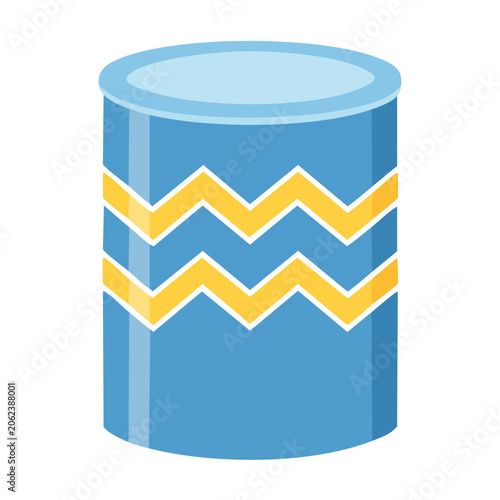 Flat design trash bin icon with recycling arrows