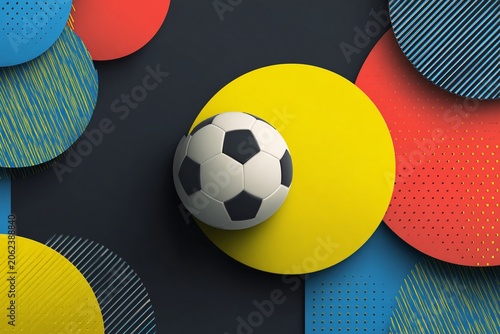 Minimal Geometric Football Concept Background