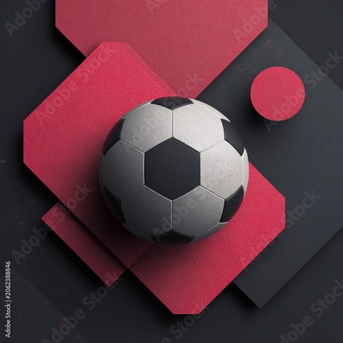 Minimal Geometric Football Concept Background