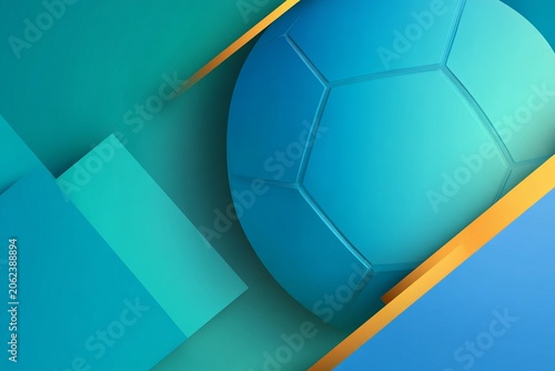 Minimal Geometric Football Concept Background