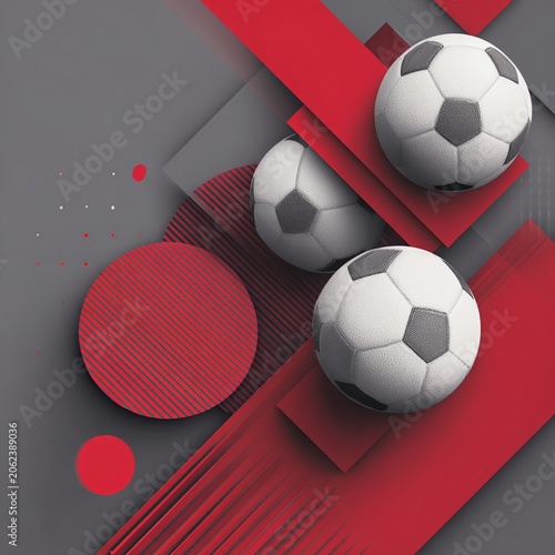 Minimal Geometric Football Concept Background