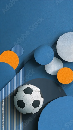 Minimal Geometric Football Concept Background