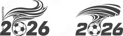 Football 2026 vector illustration dynamic soccer logo designs