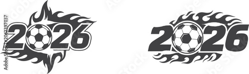 Football 2026 vector illustration soccer ball