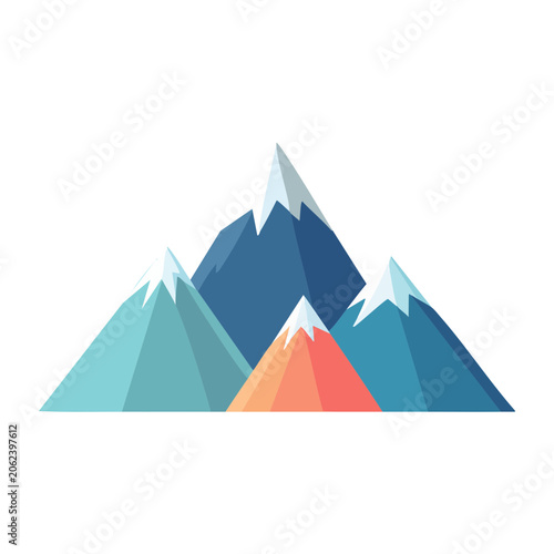 Abstract mountain vector flat design