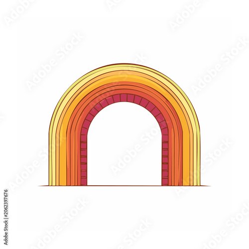 Colorful rainbow arch vector design