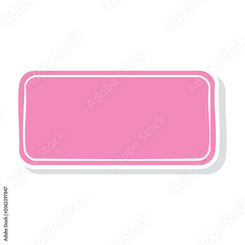 Flat design smartphone icon pink outline