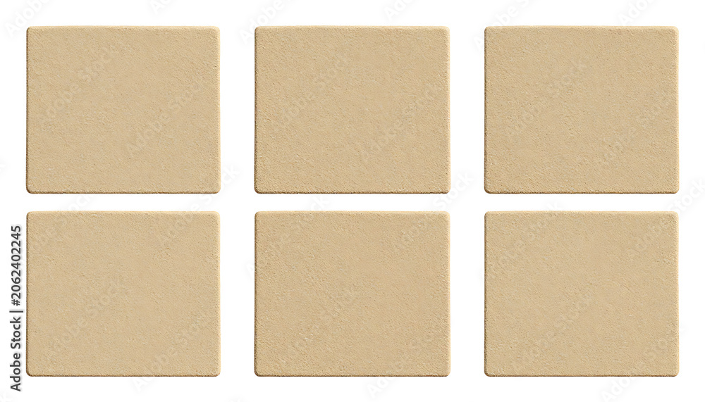 Fototapeta premium Minimalist beige sand texture grid arrangement in neutral flat lay composition