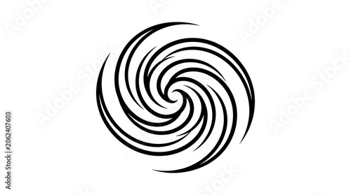 Foto Wind Swirl Black White Background