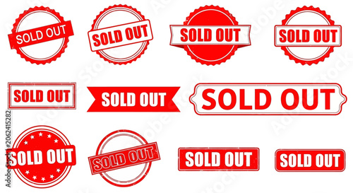 Sold Out Stamp Labels Collection.