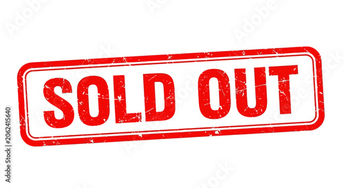 Bilde på lerret Sold out stamp on white background.
