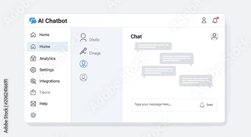AI Chatbot Interface Design Screen.