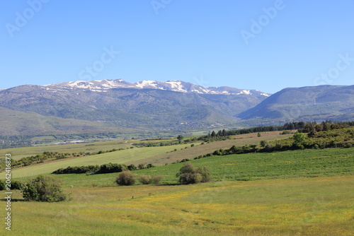 The Cerdagne high plateau is a vast, sun-drenched valley in the eastern Pyrenees, France