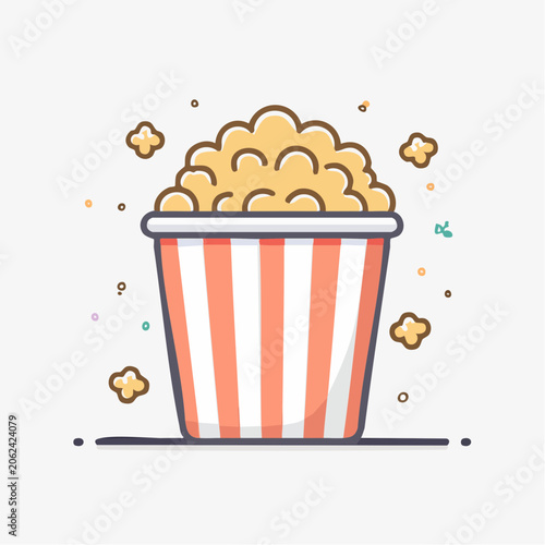 Popcorn Bucket Illustration
