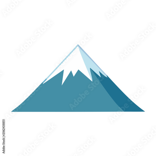 Flat design mountain vector illustration
