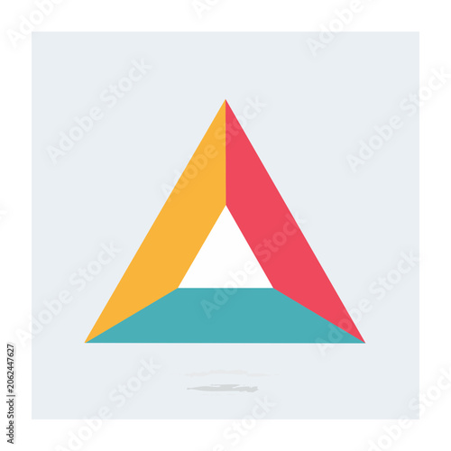 Flat geometric abstract triangle vector