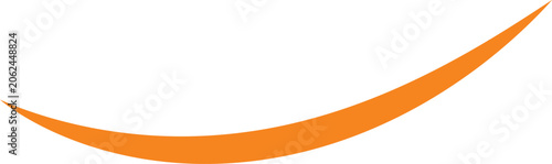 Fotografie Minimalist orange line displays a smooth curved smile shape