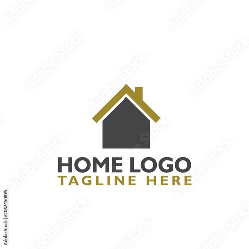 Home simple logo icon isolated on white background