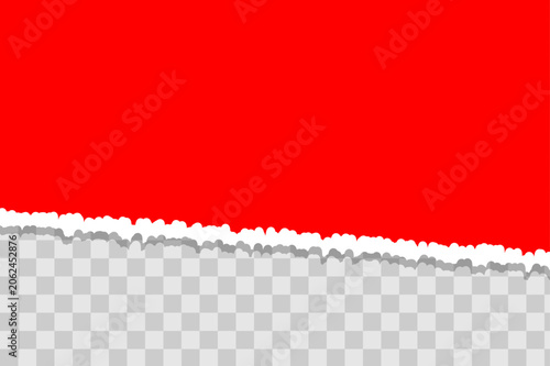 Torn red paper edge with transparent background a digital design element for graphic projects abstract border bright