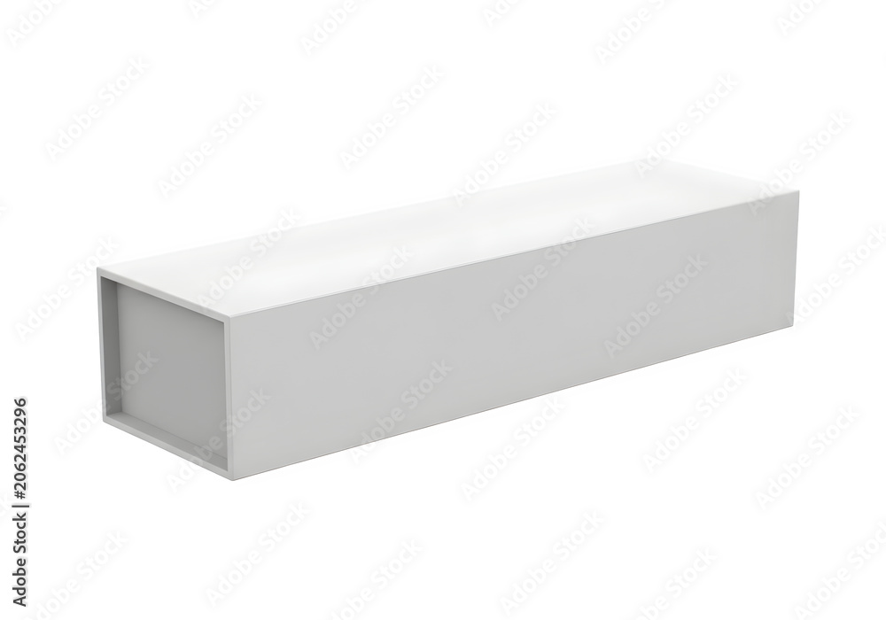 Naklejka premium Simple modern gray rectangular metal channel