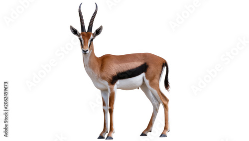 Billede på lærred Thomson s gazelle with curved horns standing