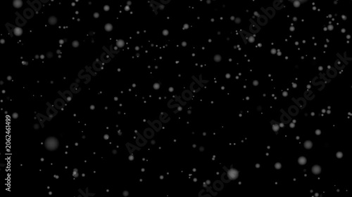 Snow flakes Christmas overlay, black background. falling snow effect backdrop video, snow flurry transparent snow animation, 