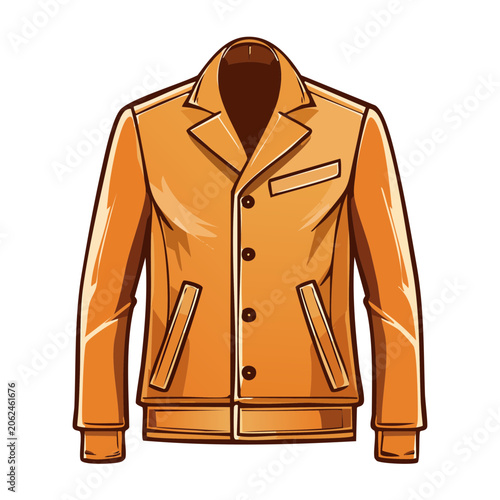 Flat design orange hoodie with zipper and pockets
