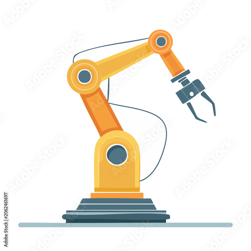 Flat design robot with screen and antenna
