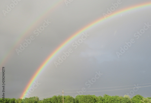 Rainbow after rain, in June. In Romania