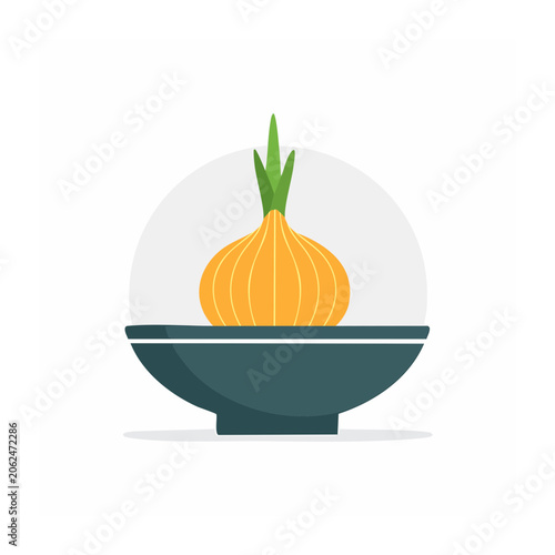 Minimalist cactus in blue pot on white background