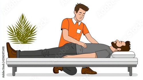Physiotherapist Helping Patient Stretch