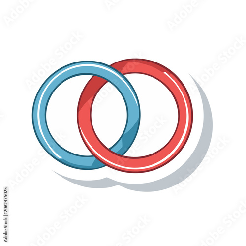 Flat design circular ribbon vector