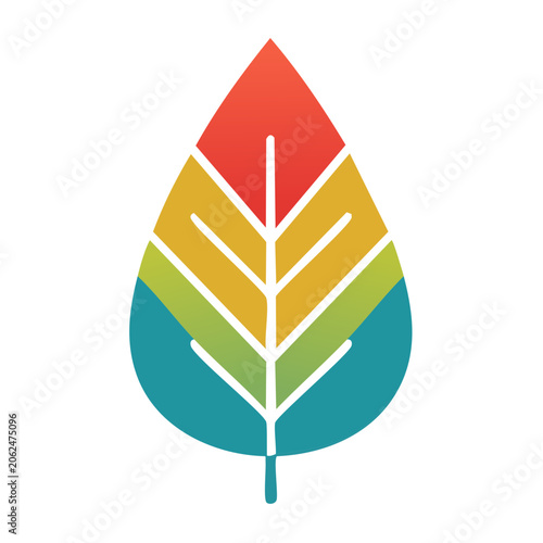 Flat design compass icon with directional colors