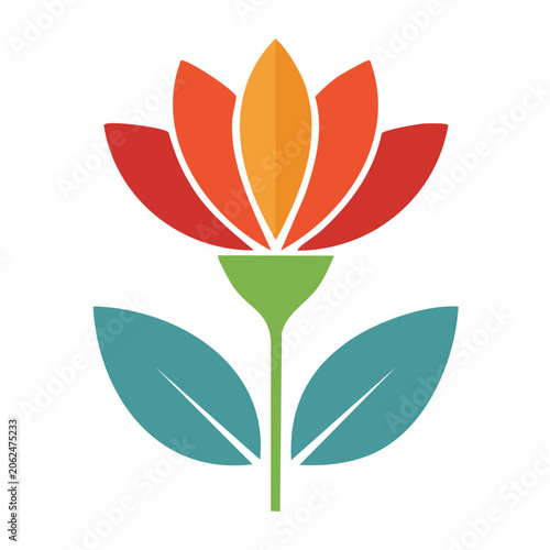 Flat design tulip vector illustration