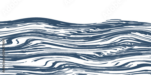 Ocean ripples texture. One-color background with waves on a water surface.