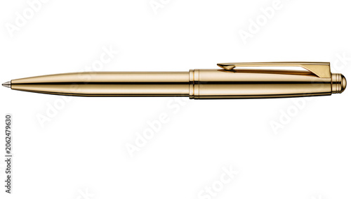 Cuadro en lienzo Luxury gold ballpoint pen with clip