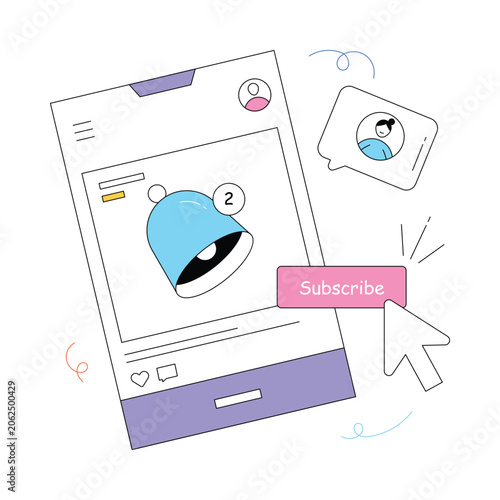 Subscribe Notification vector illustration Eps 10 File     