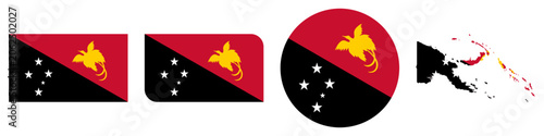 Tableau sur toile papua new guinea circular flag, papua new guinea rectangular flag, papua new gui