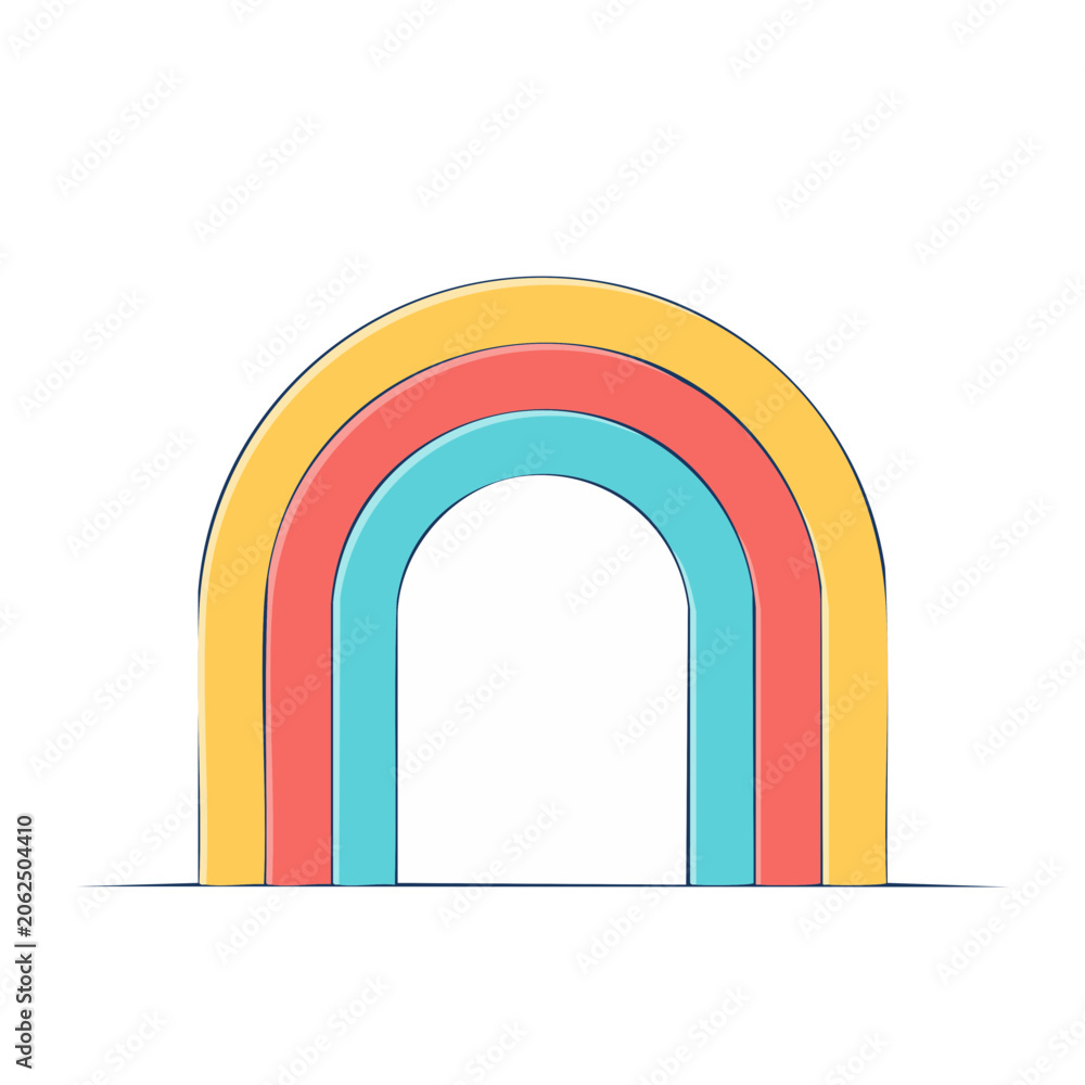 Fototapeta premium Colorful rainbow arch vector design