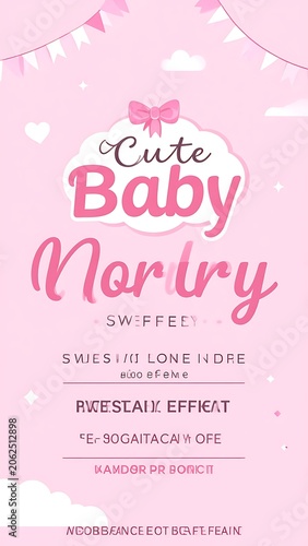 Cute baby nursery wall art decoration.